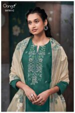 My Fashion Road Ganga Fashion Kalista Premium Satin Silk Ladies Suit | S4761 – C
