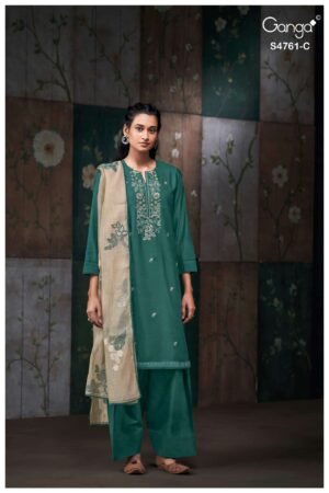 My Fashion Road Ganga Fashion Kalista Premium Satin Silk Ladies Suit | S4761 – C