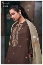 My Fashion Road Ganga Fashion Kalista Premium Satin Silk Ladies Suit | S4761 – D