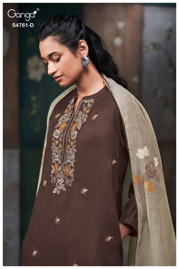 My Fashion Road Ganga Fashion Kalista Premium Satin Silk Ladies Suit | S4761 – D