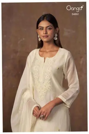 My Fashion Road Ganga Fashion Kiran Pure Banarasi Mal Designer Suit | S4862