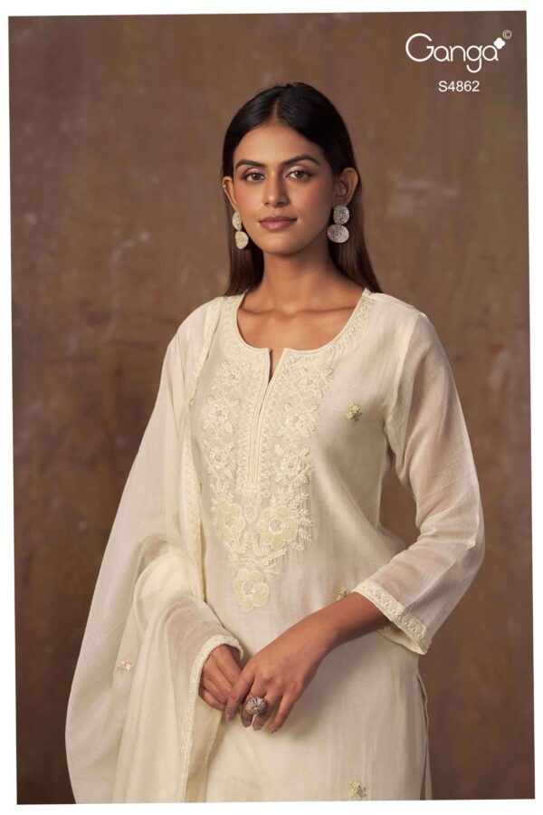 My Fashion Road Ganga Fashion Kiran Pure Banarasi Mal Designer Suit | S4862