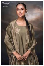 My Fashion Road Ganga Fashion Mansie Fancy Jacquard Silk Ladies Suit | S5081 – C
