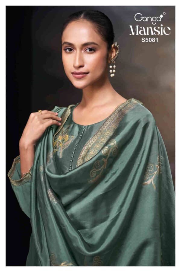 My Fashion Road Ganga Fashion Mansie Fancy Jacquard Silk Ladies Suit | S5081 – F