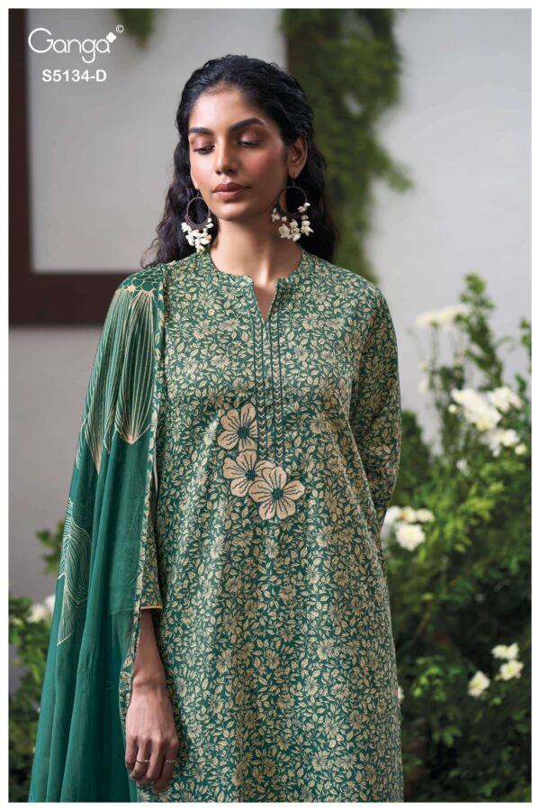 My Fashion Road Ganga Fashion Mithila Exclusive Satin Cotton Dress | S5134 – D