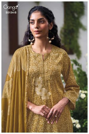 My Fashion Road Ganga Fashion Mithila Exclusive Satin Cotton Dress | S5134 – B