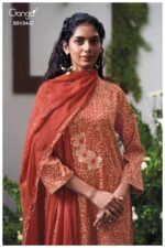 My Fashion Road Ganga Fashion Mithila Exclusive Satin Cotton Dress | S5134 – C