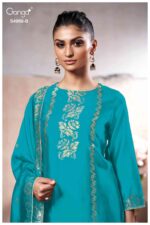 My Fashion Road Ganga Fashion Nivora Pure Woven Silk Designer Suit | S4966 – B