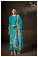 My Fashion Road Ganga Fashion Nivora Pure Woven Silk Designer Suit | S4966 – C