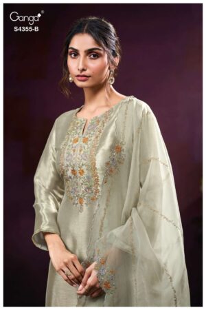 My Fashion Road Ganga Fashion Olesha Luxury Style Partywear Ladies Dress | S4355 – B