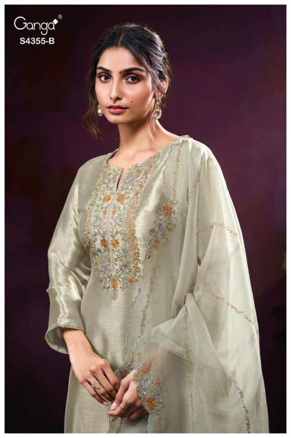 My Fashion Road Ganga Fashion Olesha Luxury Style Partywear Ladies Dress | S4355 – B