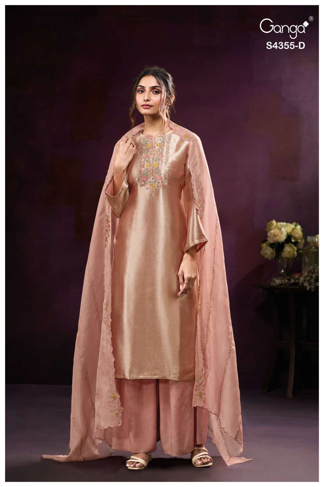 My Fashion Road Ganga Fashion Olesha Luxury Style Partywear Ladies Dress | S4355 – D My Fashion Road Ganga Fashion Olesha Luxury Style Partywear Ladies Dress | S4355 – D