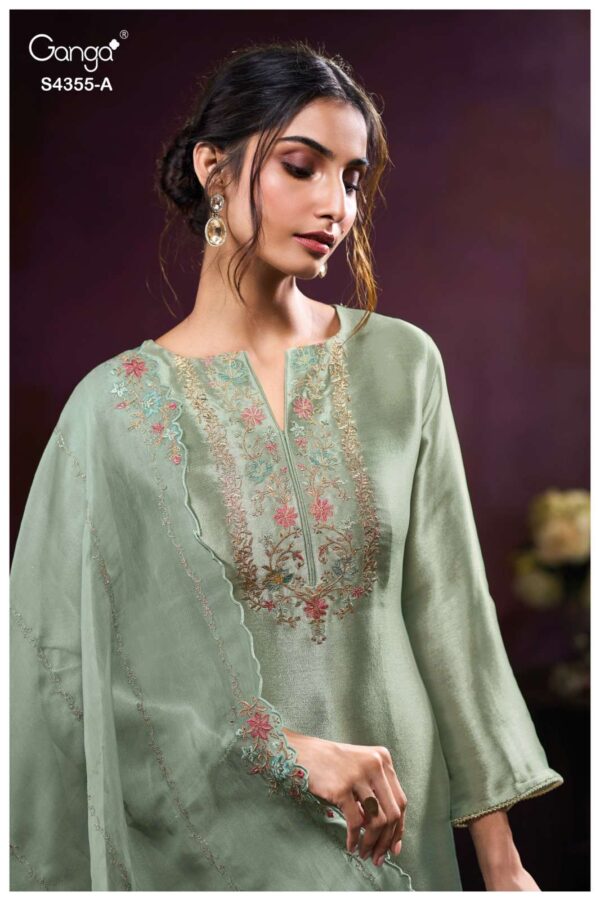 My Fashion Road Ganga Fashion Olesha Luxury Style Partywear Ladies Dress | S4355 – A