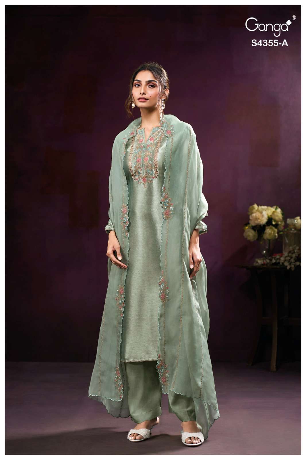 My Fashion Road Ganga Fashion Olesha Luxury Style Partywear Ladies Dress | S4355 – A My Fashion Road Ganga Fashion Olesha Luxury Style Partywear Ladies Dress | S4355 – A