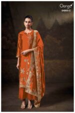 My Fashion Road Ganga Fashion Piyelika Pure Woven Silk Ladies Suit | S4965 – C