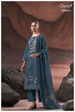 My Fashion Road Ganga Fashion Primrose Cotton Satin Ladies Suit | S5098-C