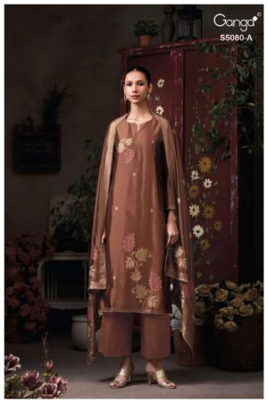 My Fashion Road Ganga Fashion Saoirse Pure Viscose Silk Latest Suit | S5080 – A