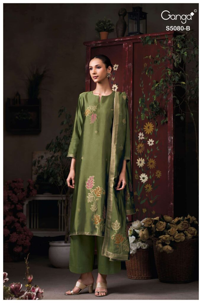 My Fashion Road Ganga Fashion Saoirse Pure Viscose Silk Latest Suit | S5080 – B