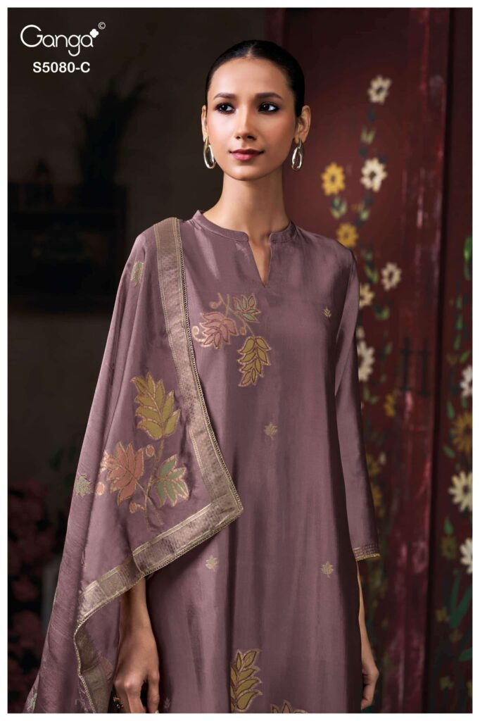 My Fashion Road Ganga Fashion Saoirse Pure Viscose Silk Latest Suit | S5080 – C