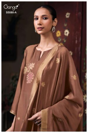 My Fashion Road Ganga Fashion Saoirse Pure Viscose Silk Latest Suit | S5080 – A