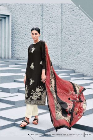 My Fashion Road Varsha Chroma Fancy Muslin Designer Suit | CO – 03
