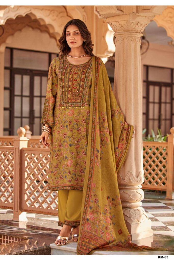 My Fashion Road Varsha Kalam Fancy Muslin Salwar Suit | KM – 03