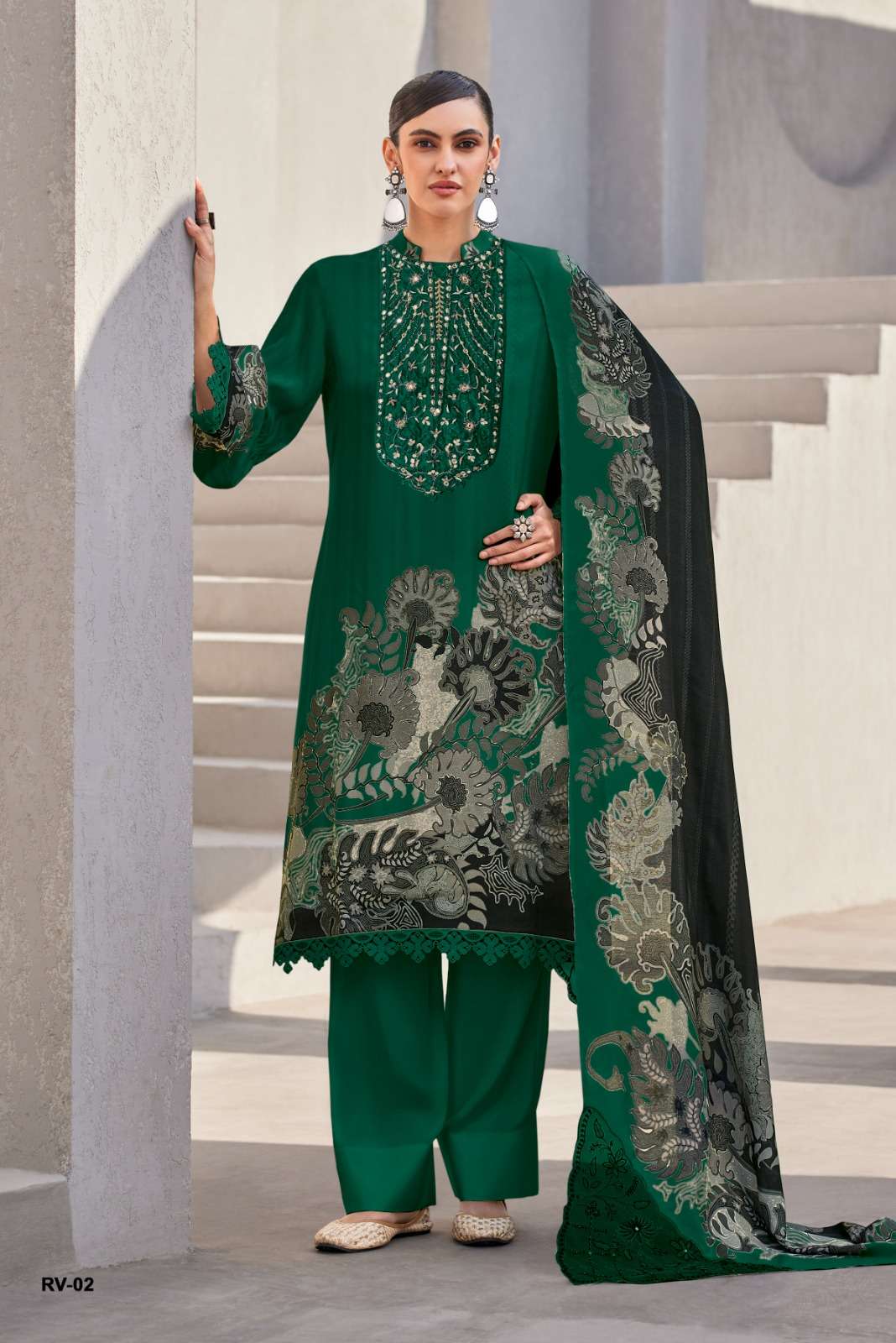 My Fashion Road Varsha Rove Premium Wear Muslin Dress | RV – 02 My Fashion Road Varsha Rove Premium Wear Muslin Dress | RV – 02