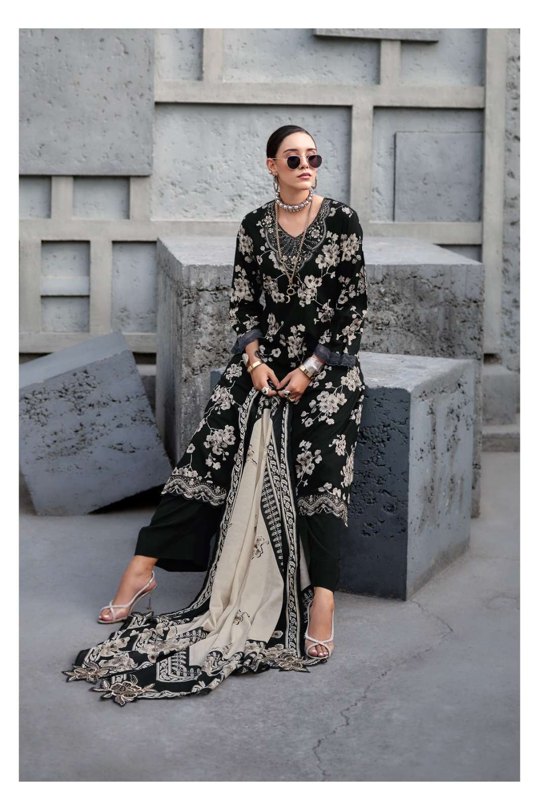 My Fashion Road Varsha The Black Edit Printed Cotton Suit | BE – 02 My Fashion Road Varsha The Black Edit Printed Cotton Suit | BE – 02