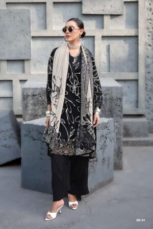 My Fashion Road Varsha The Black Edit Printed Cotton Suit | BE – 01