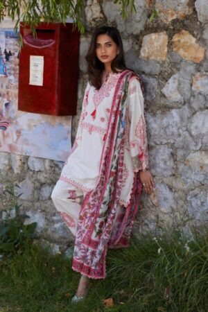 My Fashion Road Sana Safinaz Embroidered Muzlin Unstitched Suit – SS39