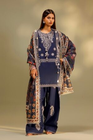 My Fashion Road Sana Safinaz Embroidered Muzlin Unstitched Suit – SS38