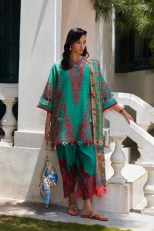 My Fashion Road Sana Safinaz Embroidered Muzlin Unstitched Suit – SS37