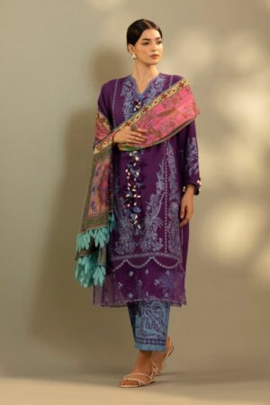 My Fashion Road Sana Safinaz Embroidered Muzlin Unstitched Suit – SS36
