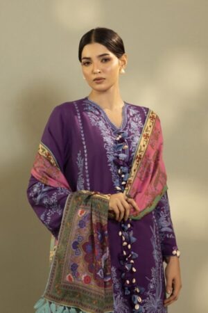 My Fashion Road Sana Safinaz Embroidered Muzlin Unstitched Suit – SS36