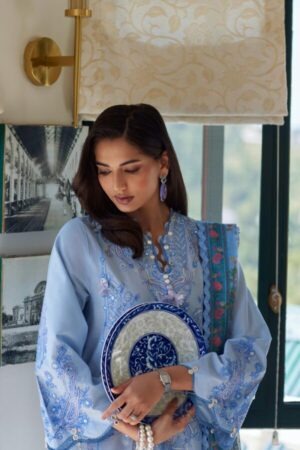 My Fashion Road Sana Safinaz Embroidered Muzlin Unstitched Suit – SS33