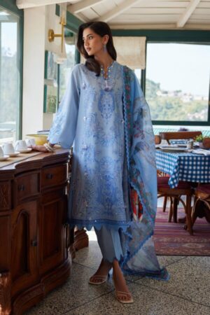 My Fashion Road Sana Safinaz Embroidered Muzlin Unstitched Suit – SS33