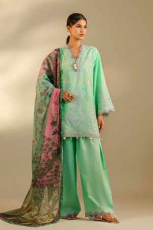 My Fashion Road Sana Safinaz Embroidered Muzlin Unstitched Suit – SS32