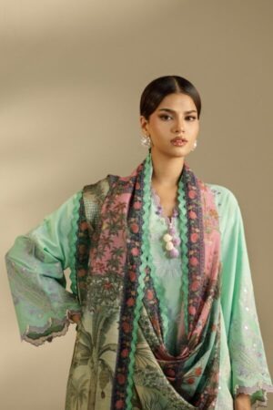 My Fashion Road Sana Safinaz Embroidered Muzlin Unstitched Suit – SS32