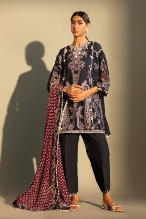 My Fashion Road Sana Safinaz Embroidered Muzlin Unstitched Suit – SS30