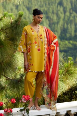My Fashion Road Sana Safinaz Embroidered Muzlin Unstitched Suit – SS28