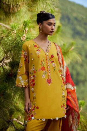 My Fashion Road Sana Safinaz Embroidered Muzlin Unstitched Suit – SS28