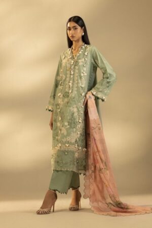 My Fashion Road Sana Safinaz Embroidered Muzlin Unstitched Suit – SS27