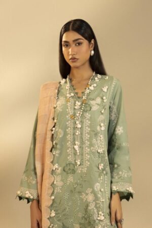 My Fashion Road Sana Safinaz Embroidered Muzlin Unstitched Suit – SS27