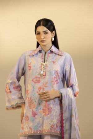 My Fashion Road Sana Safinaz Embroidered Muzlin Unstitched Suit – SS4