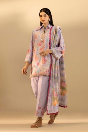 My Fashion Road Sana Safinaz Embroidered Muzlin Unstitched Suit – SS4