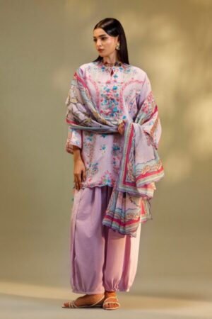My Fashion Road Sana Safinaz Embroidered Muzlin Unstitched Suit – SS21