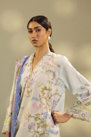 My Fashion Road Sana Safinaz Embroidered Muzlin Unstitched Suit – SS3