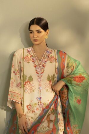 My Fashion Road Sana Safinaz Embroidered Muzlin Unstitched Suit – SS5