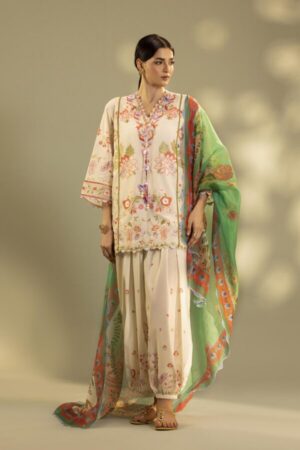 My Fashion Road Sana Safinaz Embroidered Muzlin Unstitched Suit – SS5