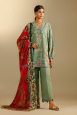 My Fashion Road Sana Safinaz Embroidered Muzlin Unstitched Suit – SS18